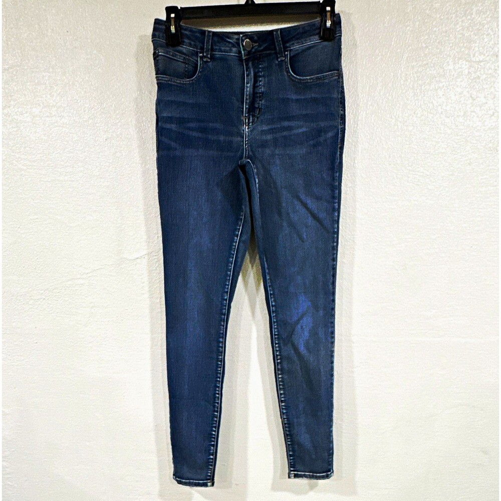 Maurices Everflex High-Rise Skinny Jeans Blue Medium Wash Stretch Size 10 Long